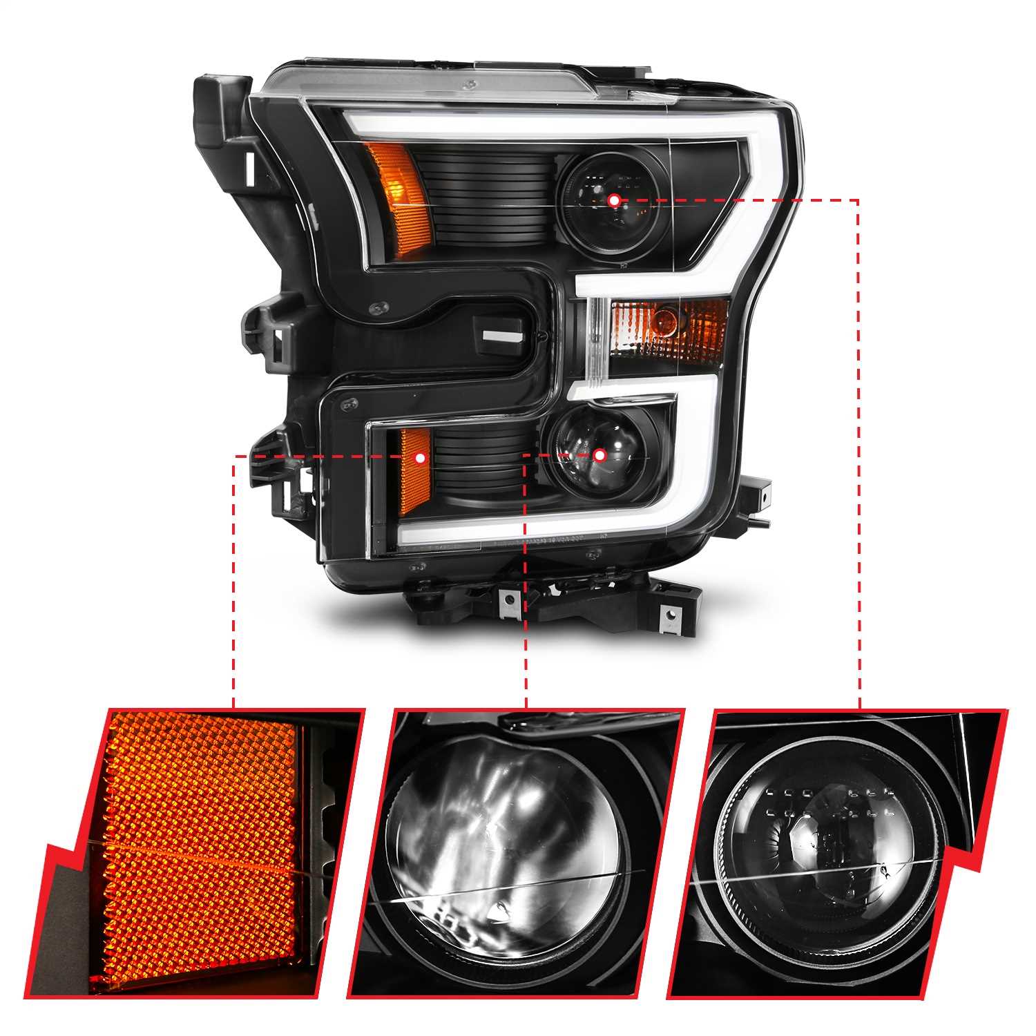 111357 Anzo USA Projector Headlight Set
