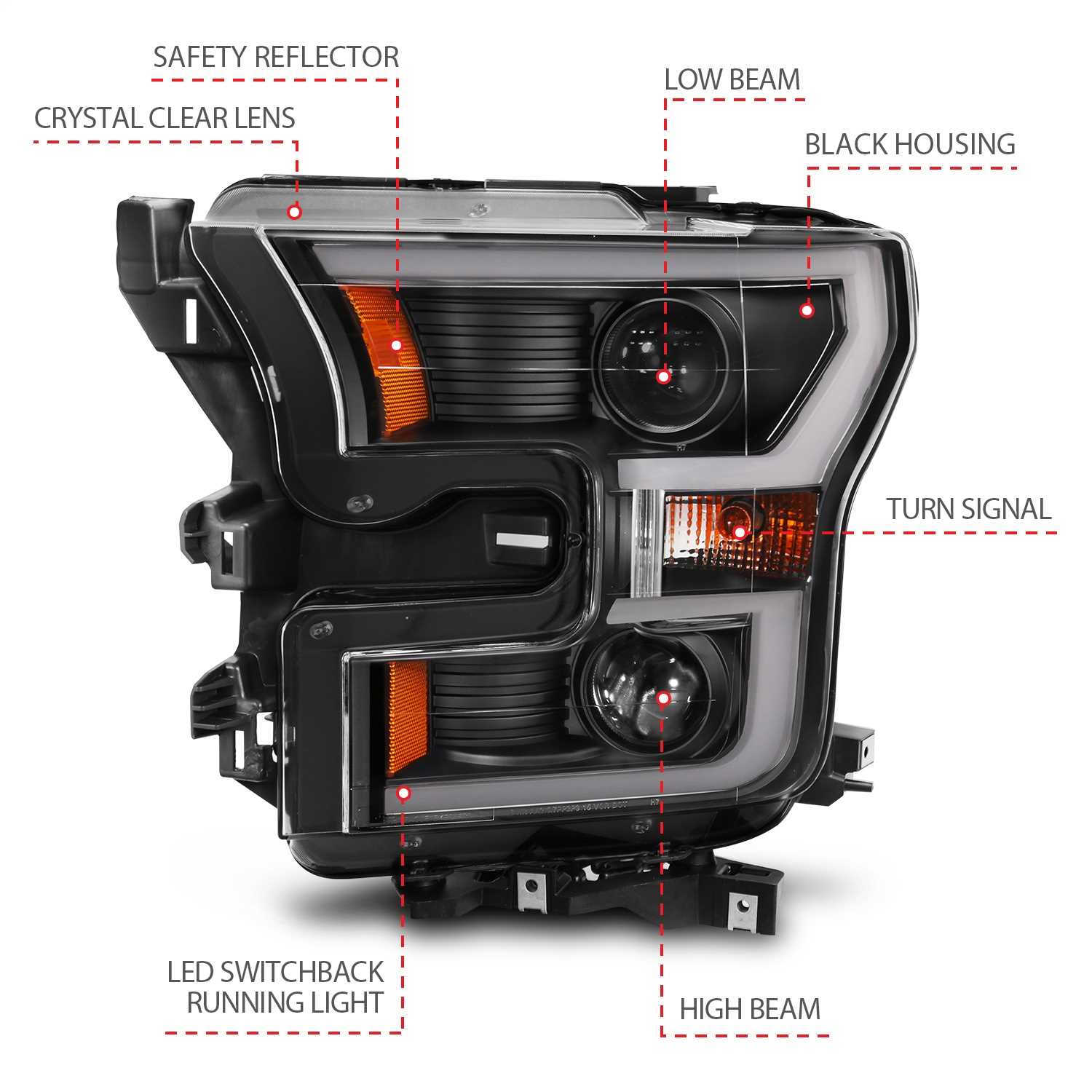 111357 Anzo USA Projector Headlight Set