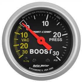 Sport-Comp™ Mechanical Boost/Vacuum Gauge 3303