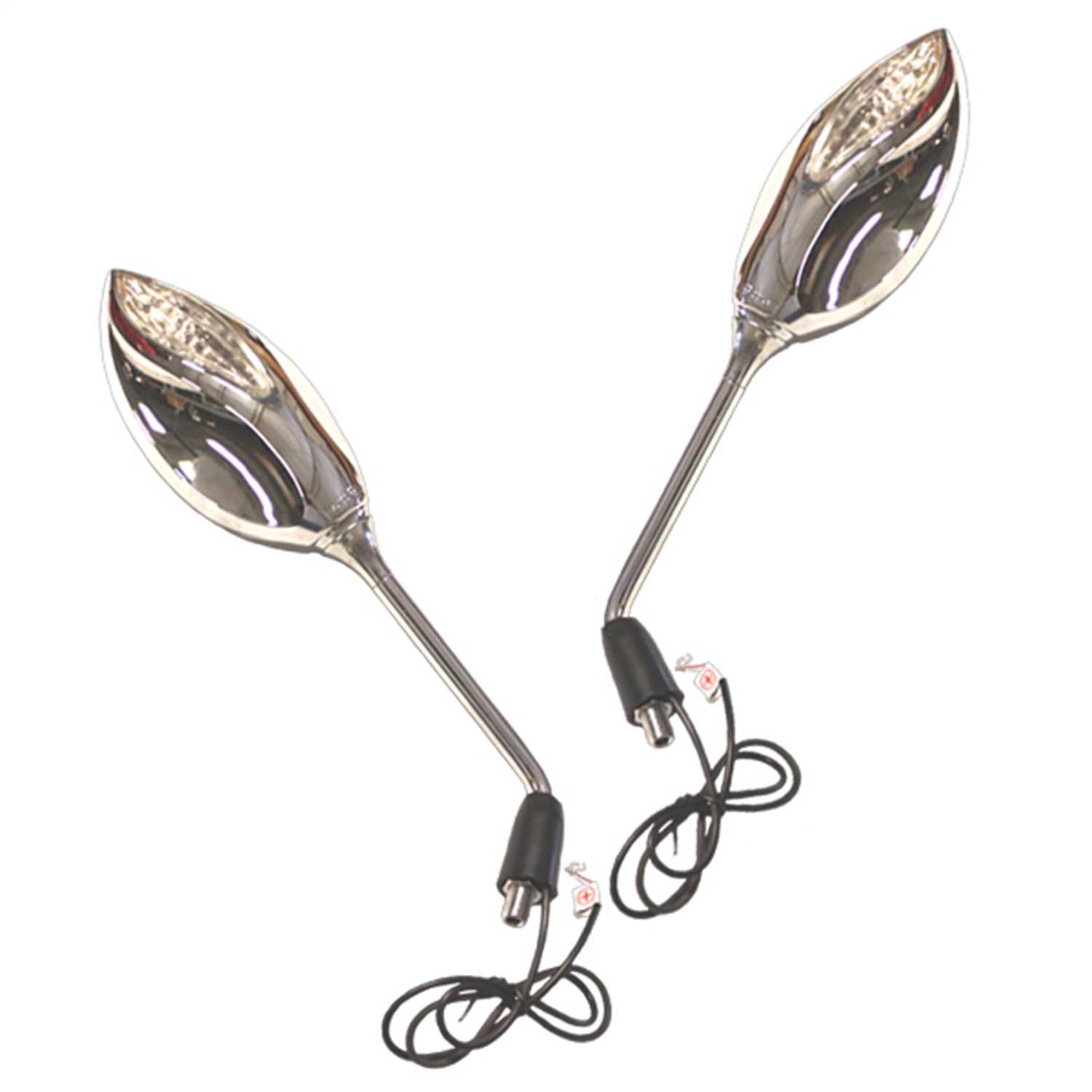 01935 CIPA Mirrors Motorcycle Sport Bike Lighted Mirror Kit