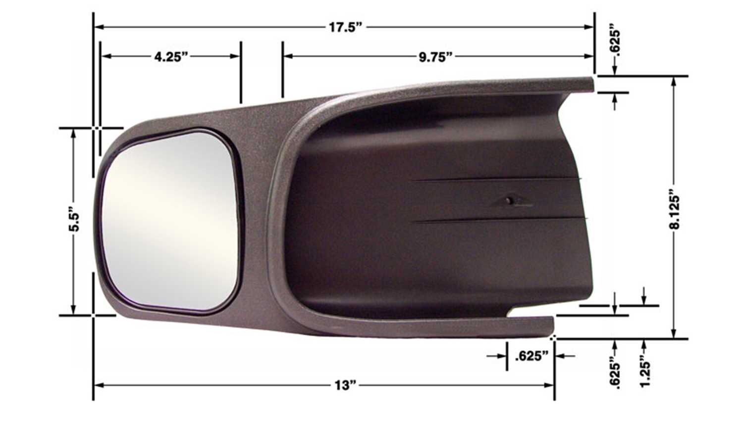 10702 CIPA Mirrors Custom Towing Mirror