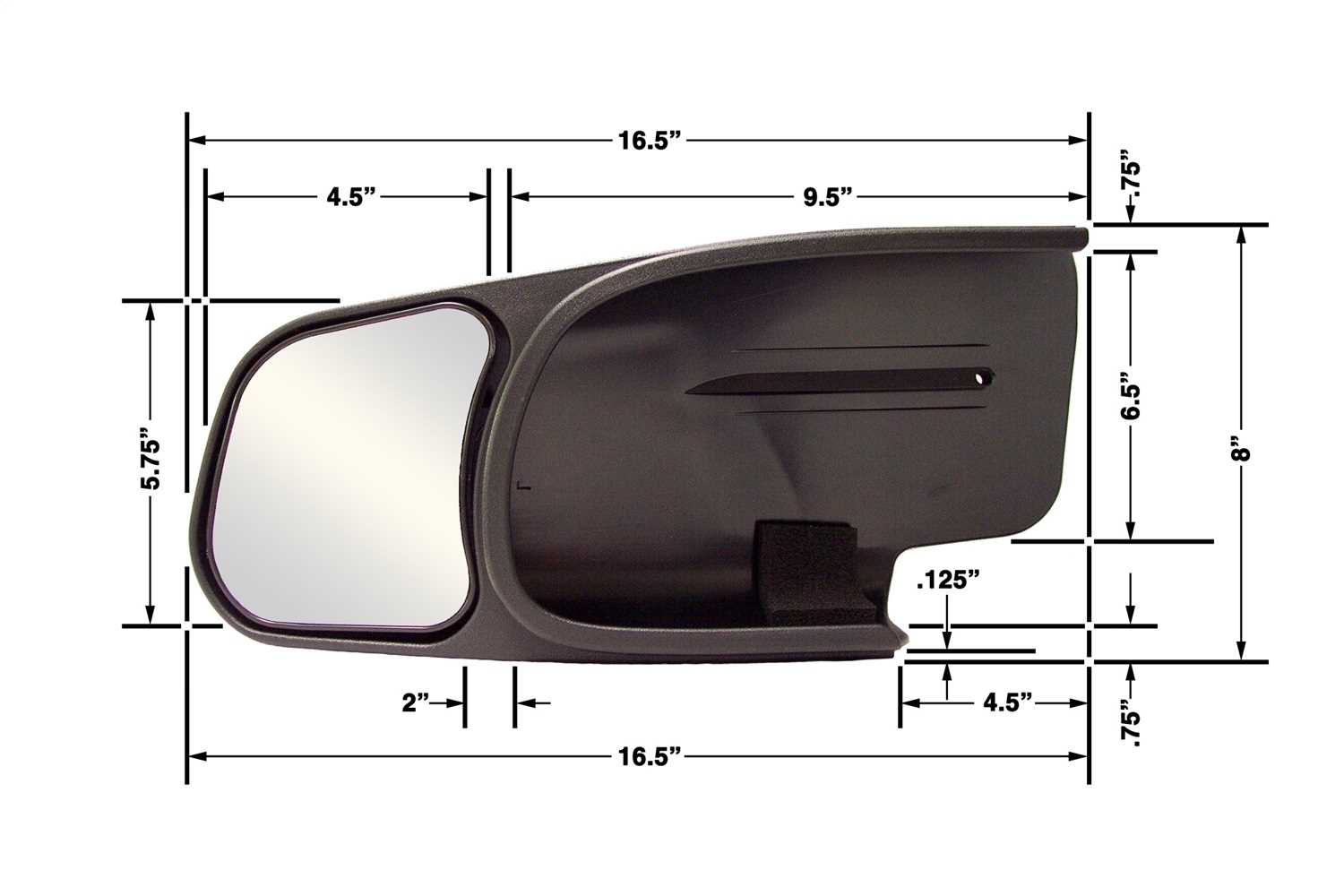 10802 CIPA Mirrors Custom Towing Mirror