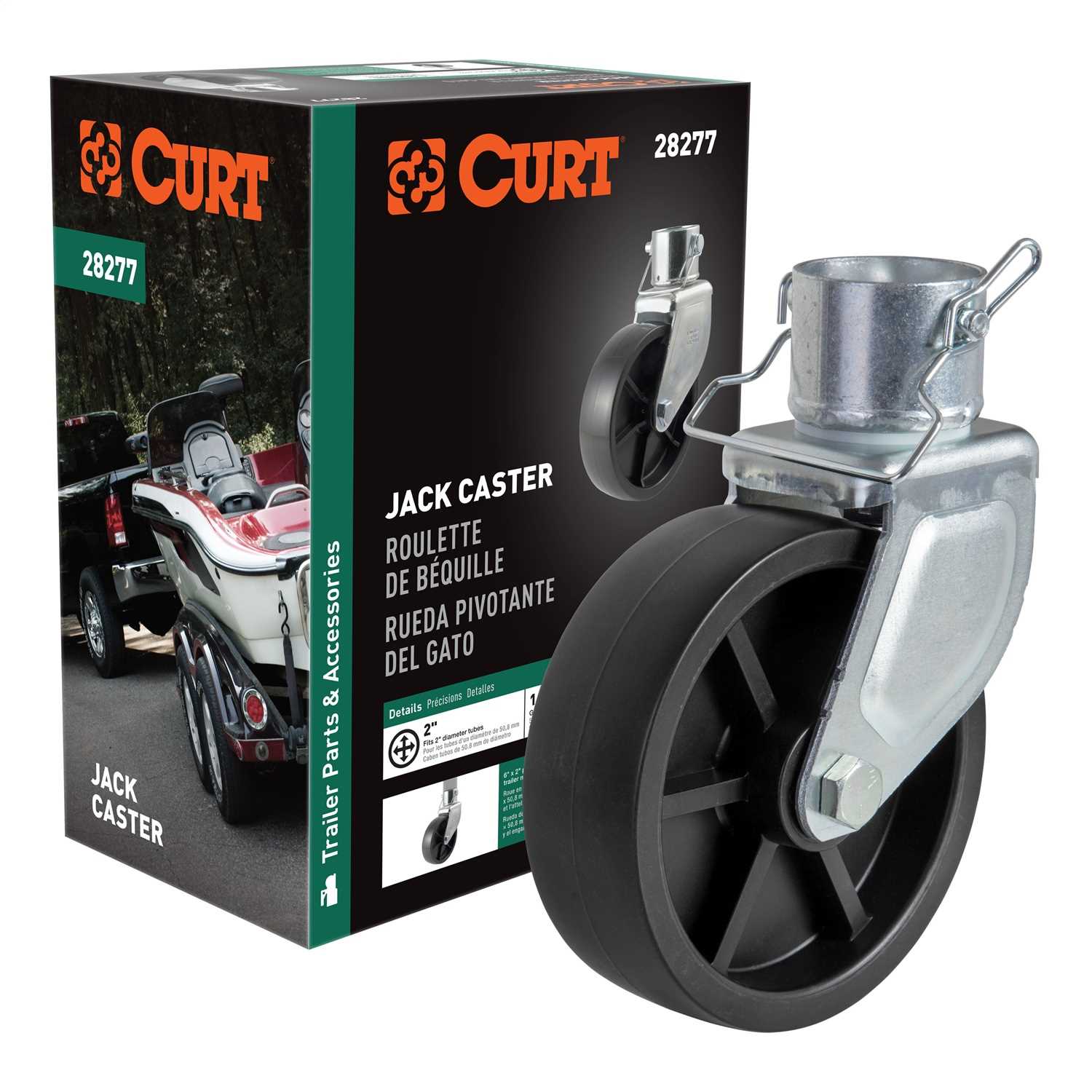 28277 CURT Trailer Jack Caster Assembly