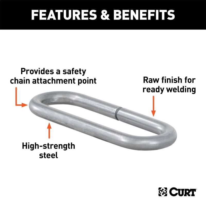 CURT WeldOn Safety Chain Loop 49950, Truck Accessory Center