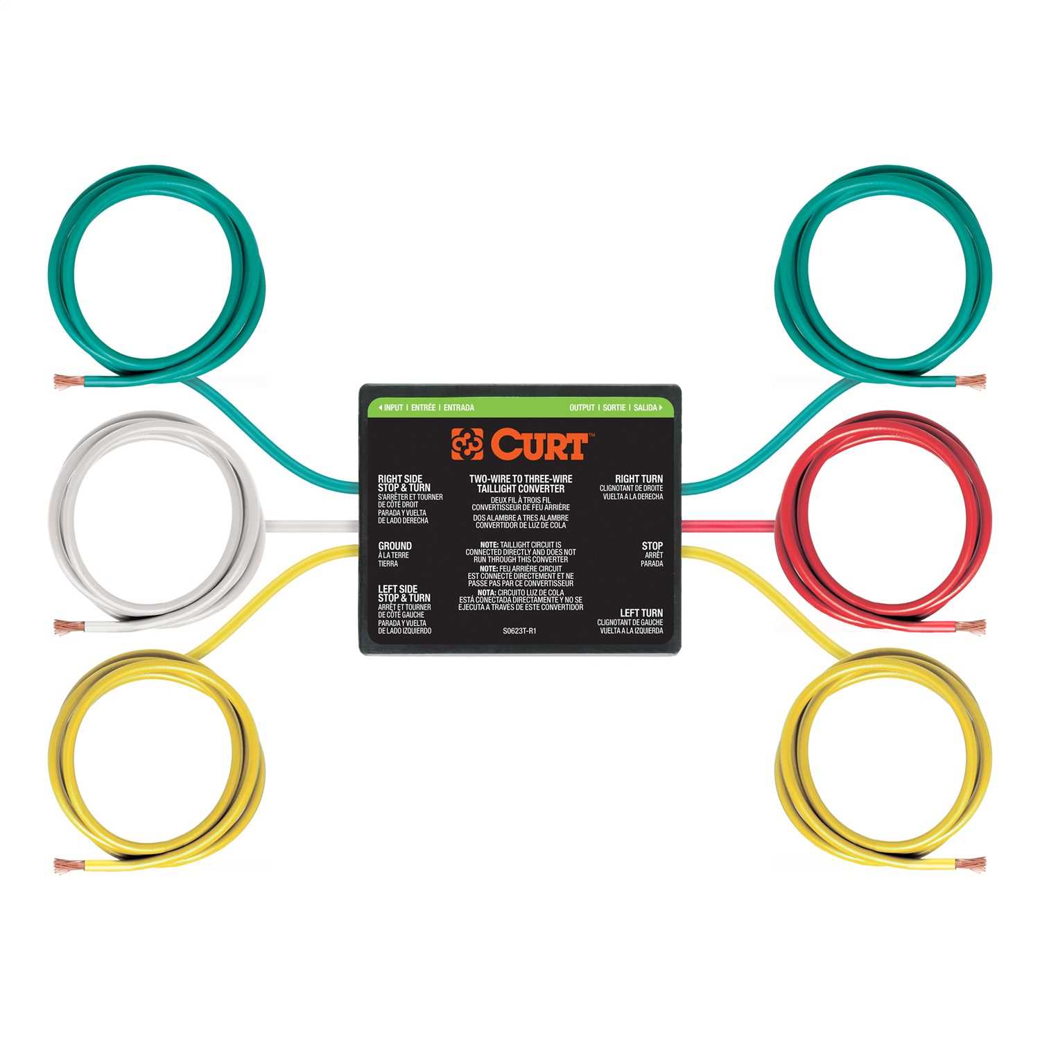 56196 CURT 2 To 3-Wire Taillight Converter