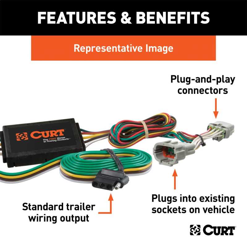 CURT Custom Wiring Harness 56297, Truck Accessory Center