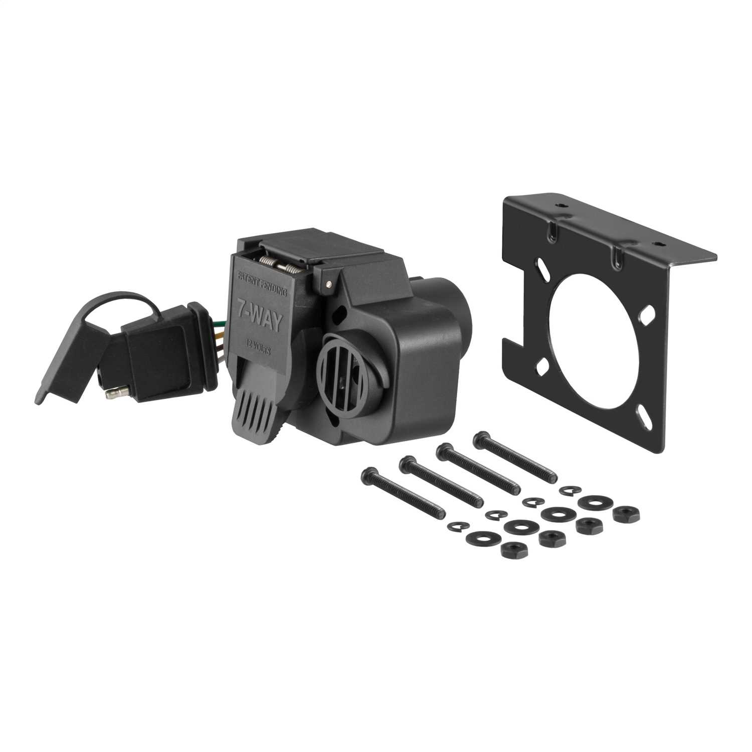 57101 CURT 7-Way Round RV To 4-Way Flat Adapter