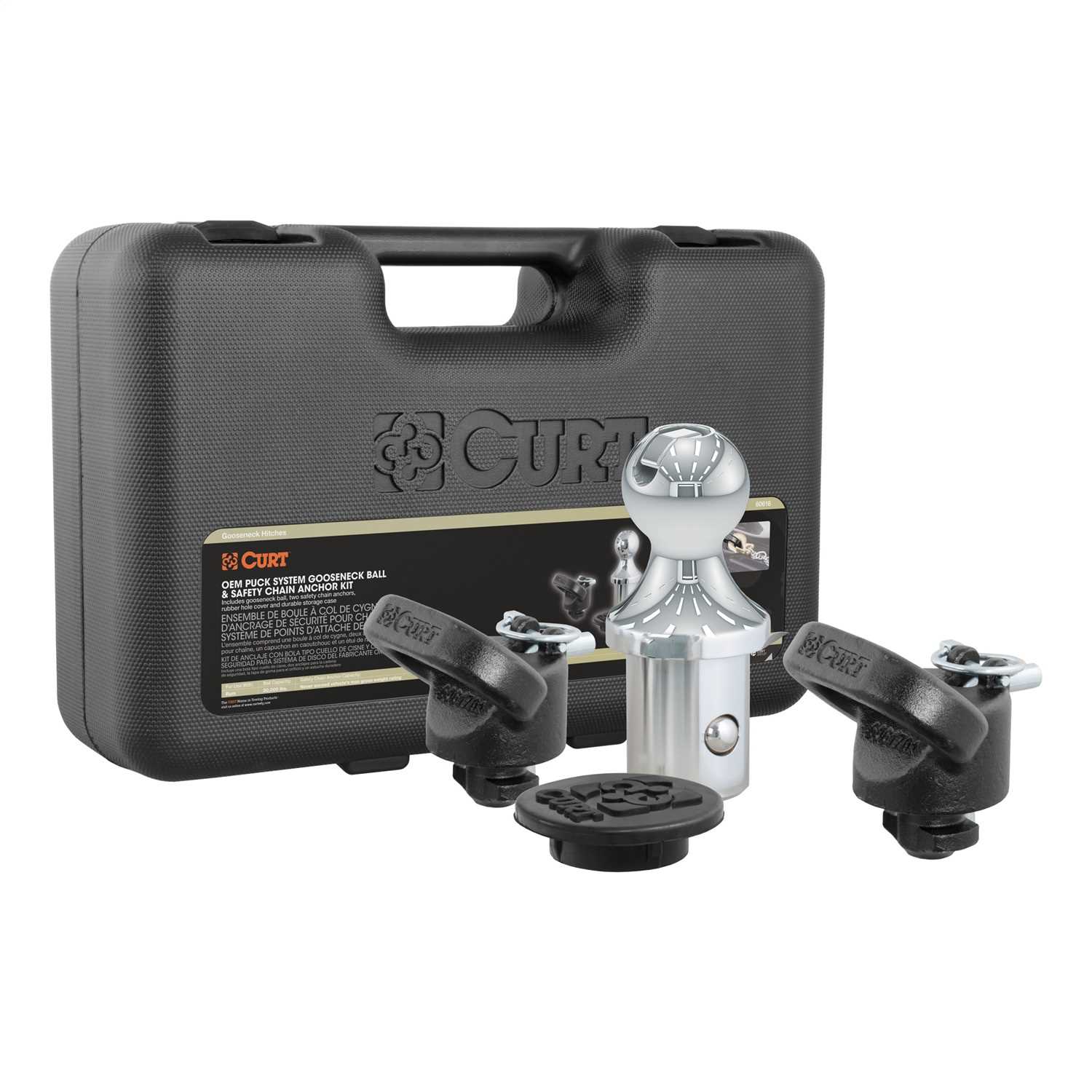 60618 CURT Factory-Style Gooseneck Ball And Safety Chain Anchor Kit