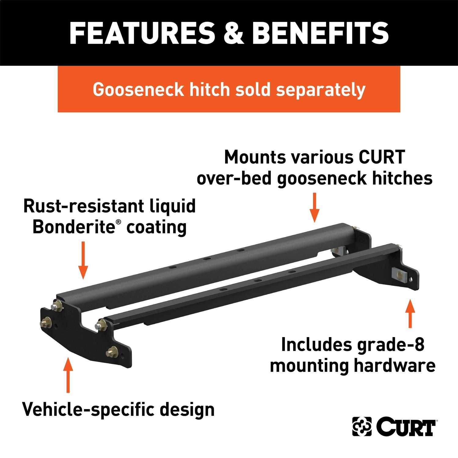 61301 Curt Gooseneck Hitch Folding Ball Install Kit John S Trim Shop