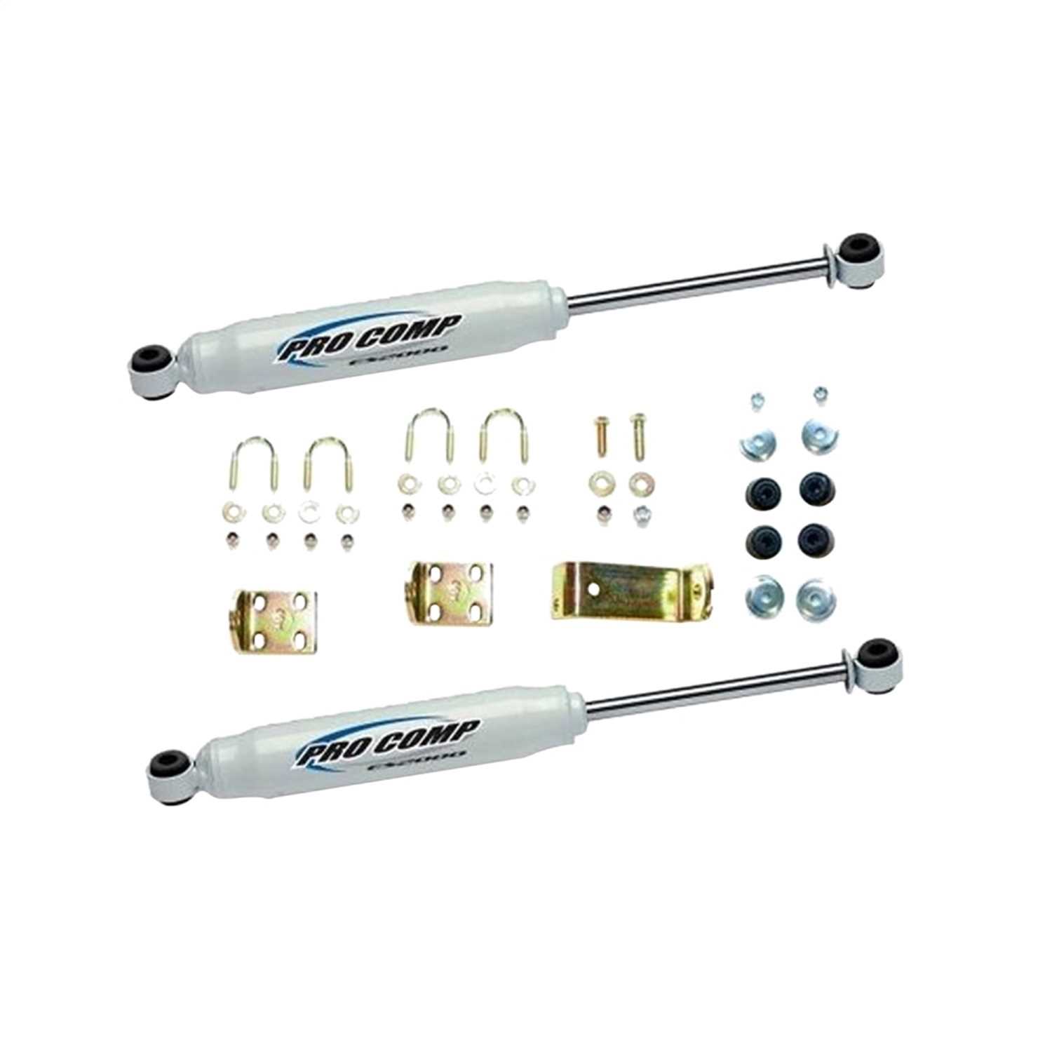 222584PR Pro Comp Suspension Dual Steering Stabilizer Kit Everything