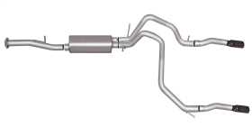 Black Elite Cat-Back Dual Split Exhaust System 65686B