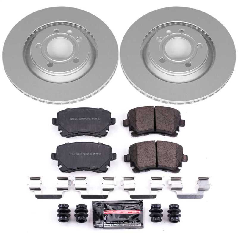 Power Stop Z23 Evolution Sport Brake Kit with Genuine Geomet® Coated Rotors And Z23 Carbon Fiber