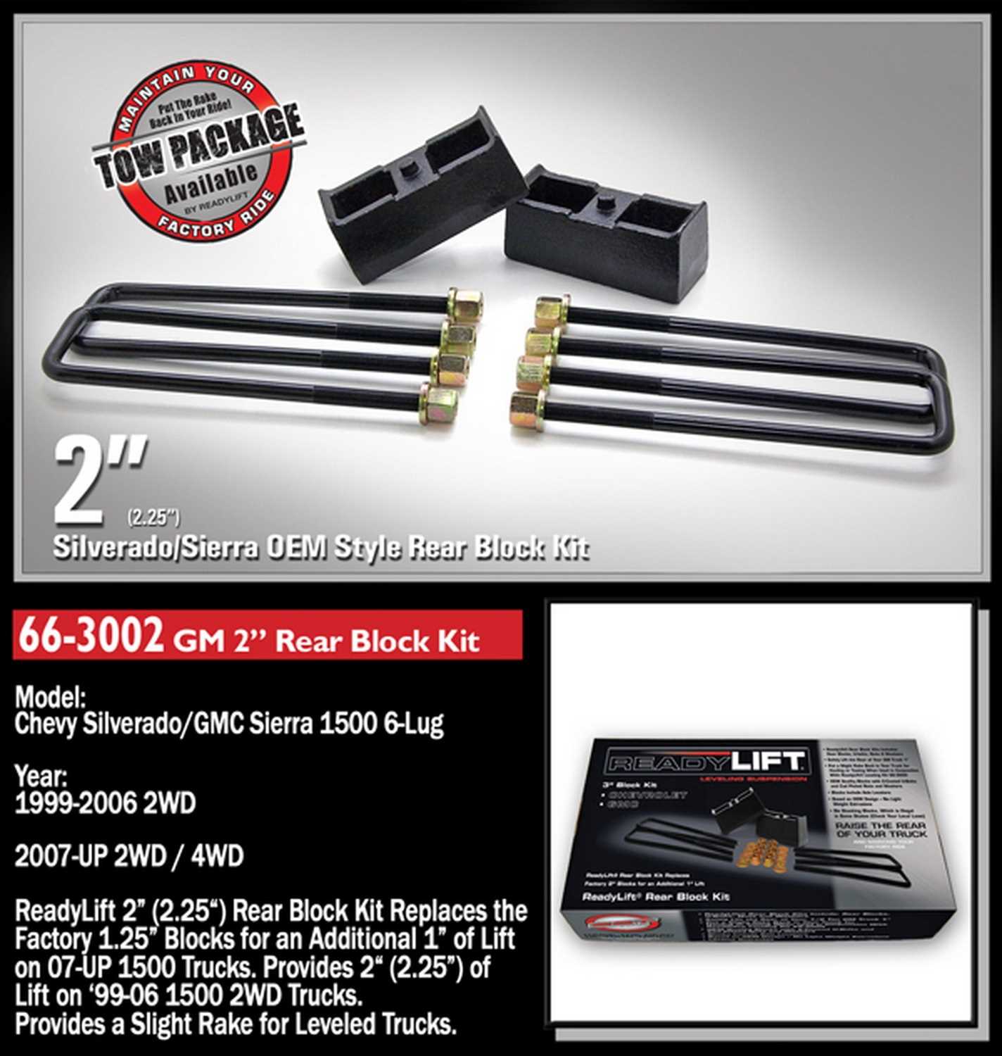66-3002 ReadyLift Rear Block Kit