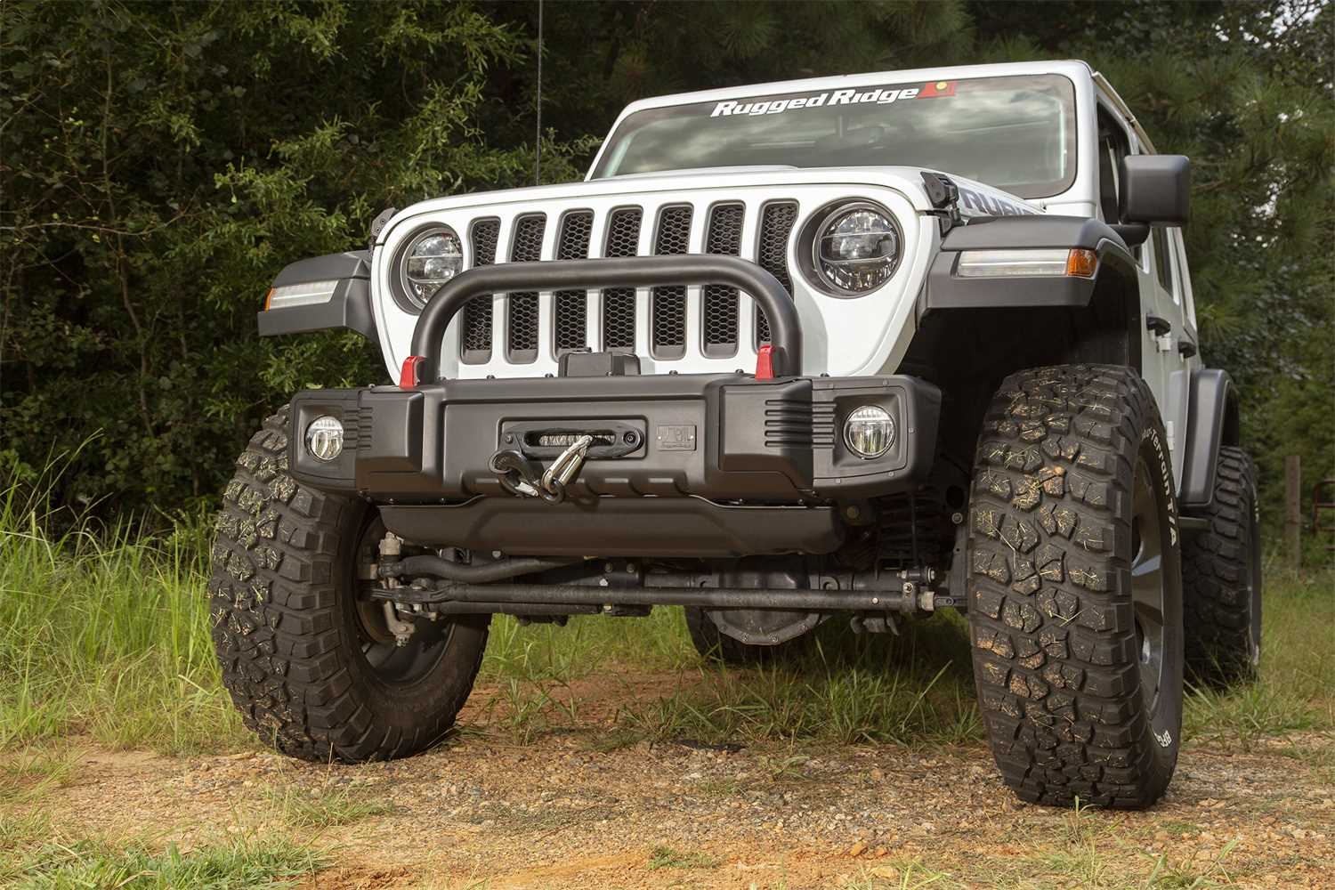 11544.22 Rugged Ridge Spartan Front Bumper Overrider - Everything Vehicle