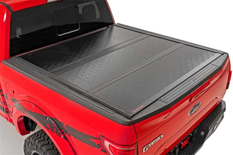 Rough Country Hard TriFold Tonneau Bed Cover 47113550, Northwest Total