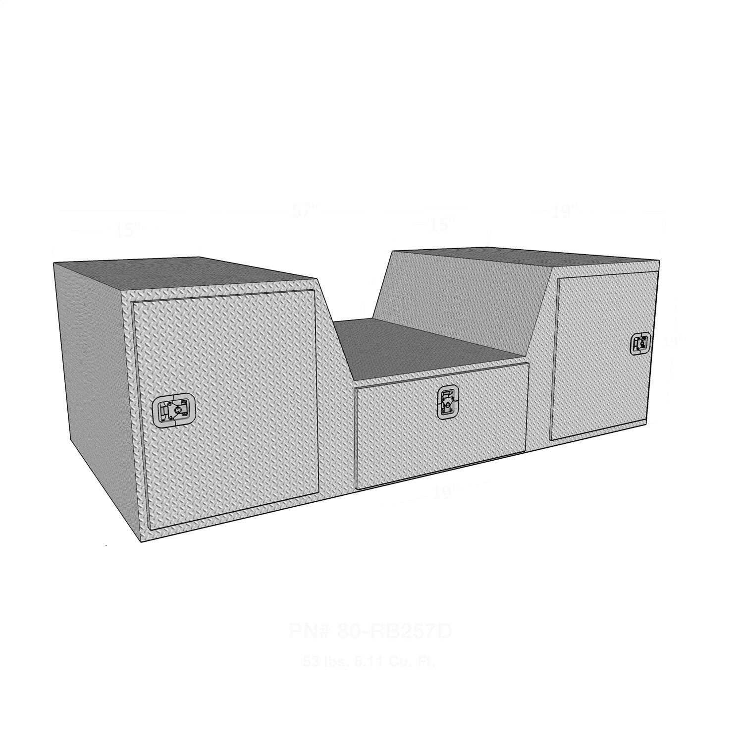 80-RB257D Westin Brute V Shape Goose Neck Tool Box